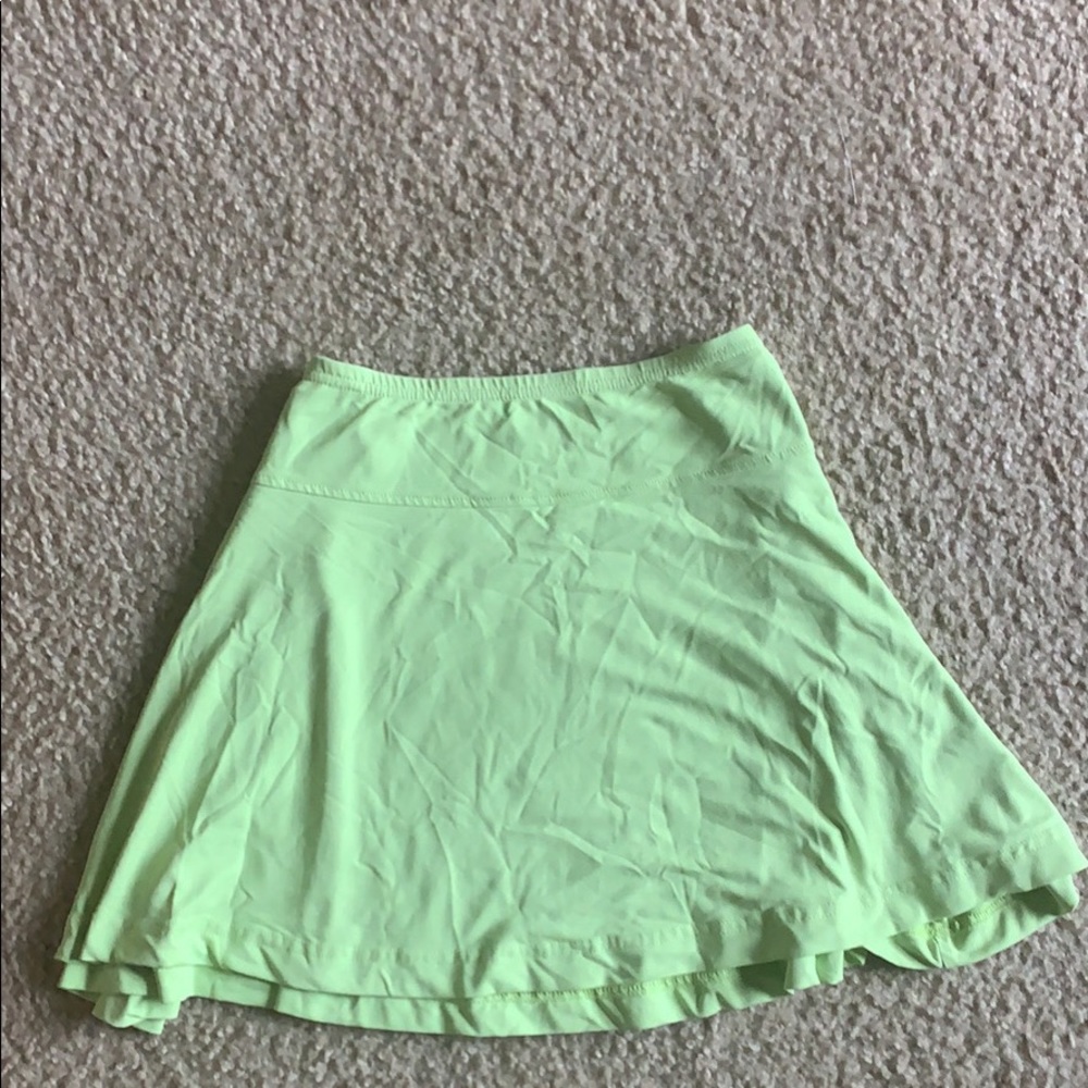 Green tennis skirt
